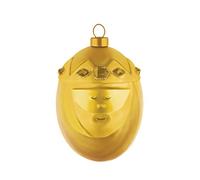 Alessi Hand Decorated Blown Design Wise Man Melchior Christmas Bauble, Gold