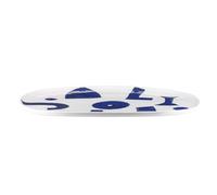 Alessi Itsumo - Yunoki Ware NF08/22 36 - Designer Oval Serving Plate, Everyday Use, Minimalist Aesthetic, in White Porcelain with Samiro Yunoki Decor