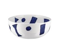 Alessi NF08/38 25 Salad Bowl, Porcelain, White, Blue