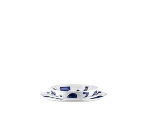 Alessi Itsumo - Yunoki Ware NF08S12 - Designer Table Set, Everyday Use, Minimalist Aesthetic, in White Porcelain with Samiro Yunoki Decor, 12 Pieces