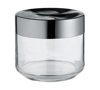 Alessi Julieta LC07 - Design Hermetic Kitchen Jar, Glass Body with Stainless Steel 18/10 Lid, 50 cl, Grey