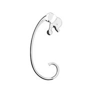 Alessi Jumbo FGO05 Design Elephant Shaped Purse Hook Stainless Steel, Mirror Polished, One Size
