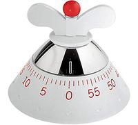 Alessi Kitchen Timer in Thermoplastic Resin Featuring Mechanical Movemnet, White