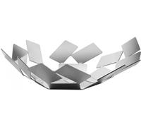 Alessi La Stanza dello Scirocco MT01 - Designer Basket, Stainless Steel | Fruit basket of welded tiles designed by Mario Trimarchi, polished steel, for fruit at the table