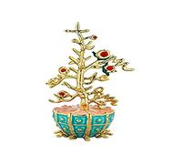 Alessi L'Albero Del Bene Mj16 17-Design Home Ornament in Porcelain and Gold-Coloured Resin, Hand-Decorated, Multicolor, One Size