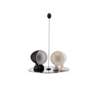 Alessi Lilliput Salt and Pepper Set with Magnetic Base, Black/White
