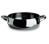 Alessi Mami Low Casserole, Stainless Steel, 28 cm (SG102/28), Polished Silver