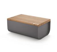 Alessi Mattina bread bin 34 cm Dark grey-bamboo