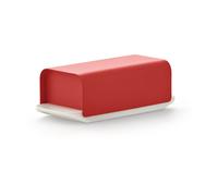 Alessi Mattina butter dish 9.5x21 cm Red-stainless steel