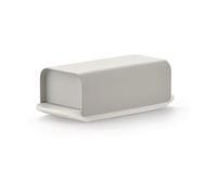 Alessi Mattina BG04 WG - Design Butter Container, Made of Porcelain with Lid in 18/10 Stainless Steel, Colored with Epoxy Resin, Warm Gray,9.5 cm