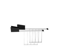 Alessi MDL08RA B Set of Two Toaster Racks, Plastic, Black