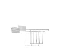 Alessi MDL08RA W Set of Two Toaster Racks, Plastic, White