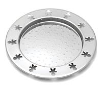 Alessi Mini Girotondo Antisuction Bottle Coaster in 18/10 Stainless Steel Mirror Polished, Set of 2, Silver