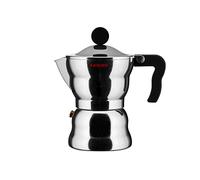 Alessi Moka Alessi AAM33/3 - Stovetop Espresso Maker in Aluminium, 3 Cups | Stovetop espresso maker designed by Alessandro Mendini, with resin handle, suitable for use on gas hobs