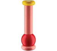 Alessi - MP0210 - Salt, pepper & spice grinder in beech-wood, red, pink, yellow