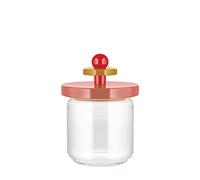 Alessi Mr. Sottsass I Suppose ES16 / 75 2 - Design Hermetic Glass Jar with Lid in Beech, Pink, Red and Yellow Wood