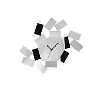 Alessi MT19 La Stanza dello Scirocco Wall Clock-18/10 Stainless, Mirror Polished, Steel Silver, 46 x 33.5 x 4 cm