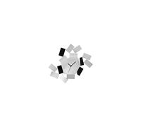 Alessi MT19 La Stanza dello Scirocco Wall Clock-18/10 Stainless, Mirror Polished, Steel Silver, 46 x 33.5 x 4 cm