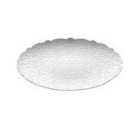 Alessi MW07 Dressed Round Tray with Relief Decoration, Silver