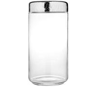 Alessi MW21/150, Dressed Kitchen Box with Hermetic lid, 150cl, Glass, Silver, 8.5"h x 4.25"f