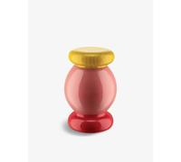 Alessi ES18 2 Salt, Pepper and Spice Grinder in Beech-Wood, 100 Values Collection, Yellow,red,Pink