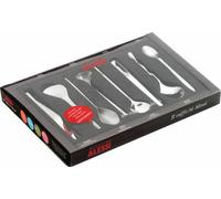 Alessi Officina MSPOONSET Set of 8 Assorted Coffee Spoons, Silver