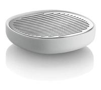 Alessi PL04 W Design Soap Dish, Stainless Steel, White, One size