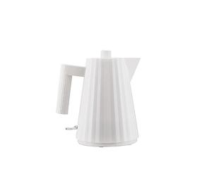 Alessi Plissé MDL06/1WUK - Electric Kettle in Thermoplastic Resin, English Plug 2400W, 100 cl, White