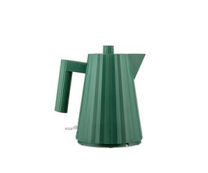 Alessi Plissé MDL061GRUK, Design Electric Kettle in Thermoplastic Resin, English Plug, 2400 W, 100 reen