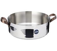 Alessi PU102/28 edo Low Casserole with Two Handles, Stainless Steel, Steel,Brown