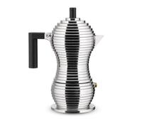 Alessi Pulcina Coffee Maker Aluminum Black Handle 6 Cups Michele De Lucchi
