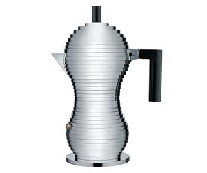 Alessi - Pulcina Espresso Coffee Maker - 6 Cup - Red MDL02/6 B BLACK