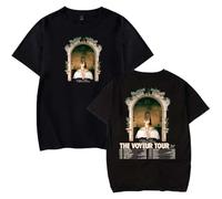 Alessi Rose The Voyeur Tour 2025 T-Shirt Unisex Casual Crewneck Short Sleeve Fashion Tee (M,Black)