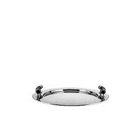 Alessi Round Tray with Handles by Michael Graves, Black