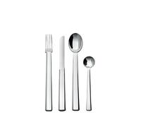 Alessi "Rundes Modell Cutlery Set Composed Of Six Table Spoons, Six Table Forks, Six Table Knives, Six Tea Spoons In 18/10 Stainless Steel Mirror Polished., Silver