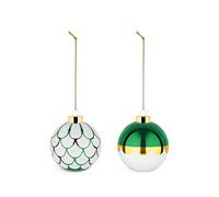 Alessi set of two Delight baubles - White OS