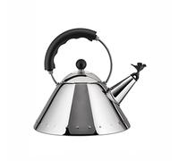 Alessi 9093 B Kettle Stainless Steel with Handle and Bird-Shaped Whistle Polyamide Black