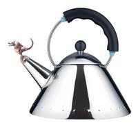 Alessi | Tea Rex - Design Kettle with Handle and Dragon-Shaped Whistle, Stainless Steel, Black