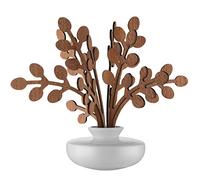 Alessi The Five Season MW64 1S W Design Leaf Fragrance Diffuser, Porcelain and Mahogany, White