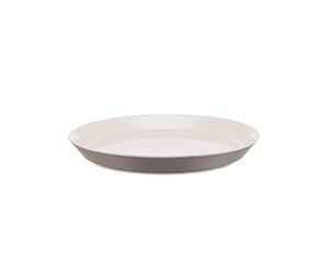 Alessi Tonale Flat Plate, Light Grey, Set of 4 Pieces