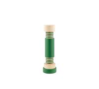 Alessi Twergi MP0215 2 - Salt, Pepper, and Spice Grinder, in Beech Wood, Cylindrical Body in Colored Beech Wood with Matte Finish, Ceramic Grinder, Natural and Green
