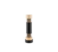 Alessi Twergi MP0215 - Salt, Pepper, and Spice Grinder, Cylindrical Body in Colored Beech Wood with Matte Finish, Ceramic Grinder, Natural and Black