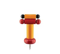 Alessi un Brindisi Disegnato ad Arte ES17 - Design Corkscrew in Beech Wood, Yellow, Red and Black
