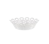 Alessi Vimini BM21/21 W, Perforated Design Basket, in Steel Colored with Epoxy Resin, Diameter 22 cm, White
