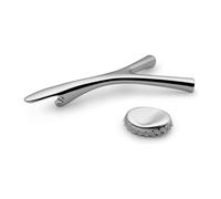 Alessi Virgula FGO06 Divina Bottle Opener 18/10 Stainless Steel Mirror Polished, Silver, 10.6 x 5.6 x 1.4 cm