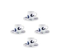 Alessi x Naoto Fukasawa Itsumo mocha cups and saucers (set of four) - White OS