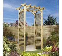 alesund wooden garden arch in natural