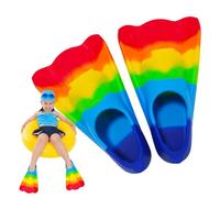 Aletas De Natación - Aletas De Entrenamiento De Silicona íris, Equipo De Natación Corto para Jóvenes, Cómodo Juego De Aleta De Buceo Con Snorkel para Principiantes | Equipo De Deportes