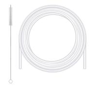 Alethron 2M Milk Hose and Cleaning Brush for Fully Automatic Coffee Machines - for Jura Milk Hose for Milk Foam Frother Transparent Compatible with Jura Fully Automatic Machines Impressa Giga