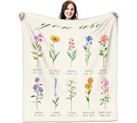 Aleture Christian Gifts for Women, Christian Blanket with Flowers & Bible Verse, Birthday, Inspirational, Religious Gifts for Mom, Sister, Friend, Daughter, Soft Throw Blankets 50'' x 60''